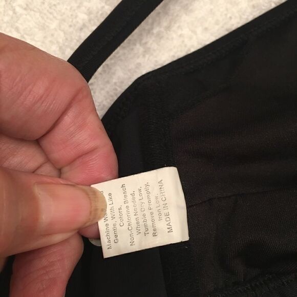 Black white bikini top Large tie hook closure - Picture 6 of 7